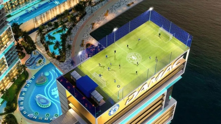 太阳报：切尔西将在迪拜建豪华主题公寓，楼顶有标准足球场